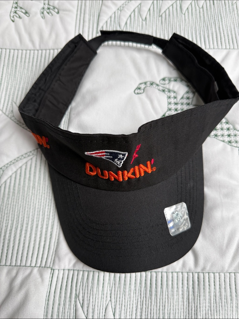 Dunkin' x Patriots Black Brim Visor-Adjustable Back